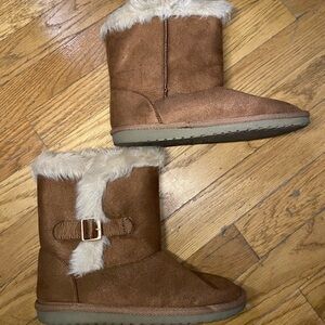 Children’s Place Brown and Tan Faux Fur Boots